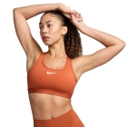 Nike Swoosh Sports Bra - Burnt Sunrise/White