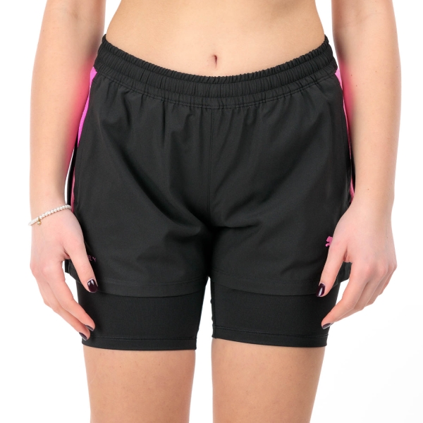 Skirts, Shorts & Skorts Puma Individual 2 in 1 3in Shorts  Black/Poison Pink 93918420