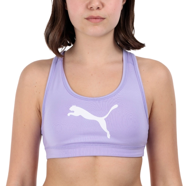 Woman Bra and Underwear Puma Individual 4 Sports Bra  Vivid Violet 93919018