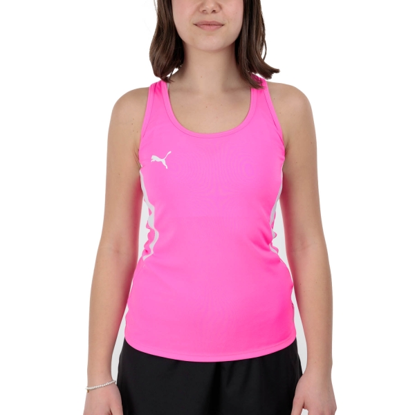 Top de Tenis Mujer Puma Individual Top  Poison Pink/Puma White 93918520