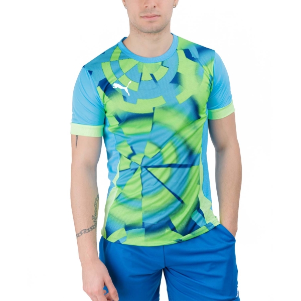 Men's Tennis Shirts Puma IndividualGoal Graphic TShirt  Luminous Blue 93917514