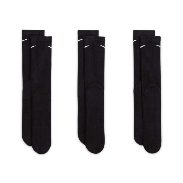 Nike Everyday Plus Cushioned x 3 Calze - Black/White