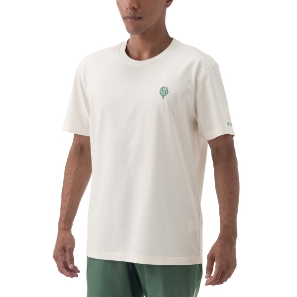 Camisetas de Tenis Hombre Yonex Nature Camiseta  Off White YMN16702B