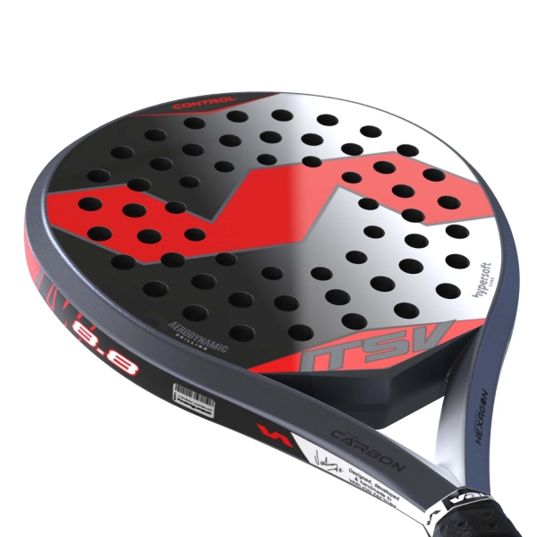 Varlion LW Hexagon 8.8 Padel - Dark Grey/Red