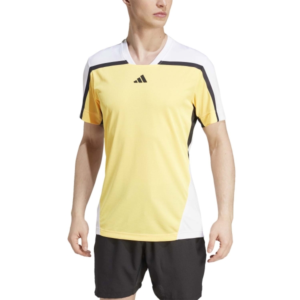 Maglietta Tennis Uomo adidas adidas FreeLift Pro Logo Maglietta  Spark/White  Spark/White IS8966