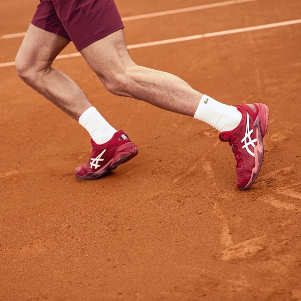 Asics Court FF 3 Novak Clay - Cranberry/White