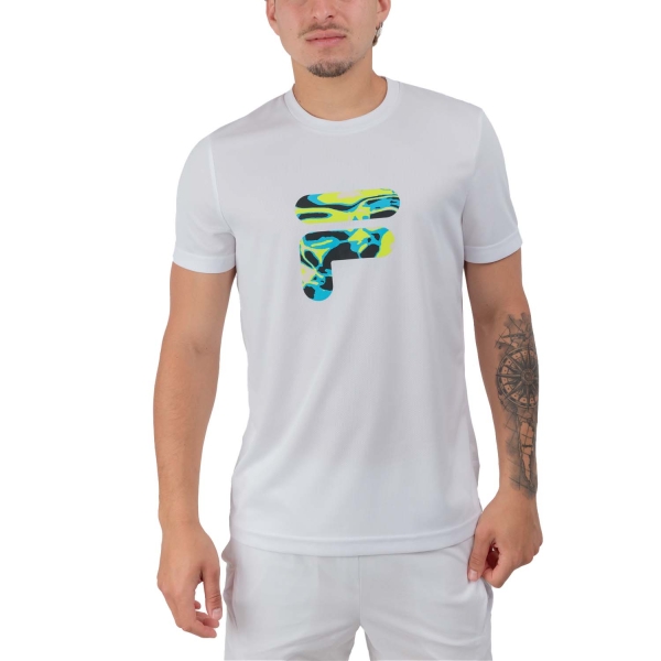 Men's Tennis Shirts Fila Caleb TShirt  White XFM241304001