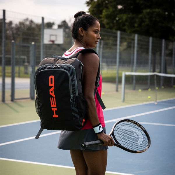 Head Base Backpack - Black/Orange