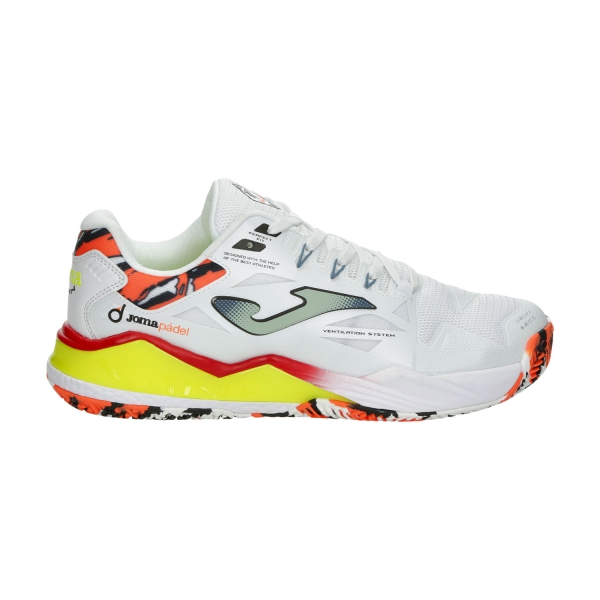 Padel Shoes Joma Spin  White/Lemon Fluor TSPINS2402OM