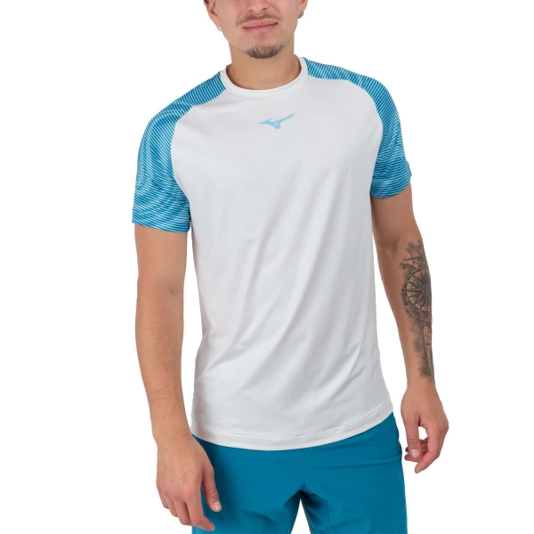 Men's Tennis Shirts Mizuno Charge Shadow TShirt  White 62GAB00201