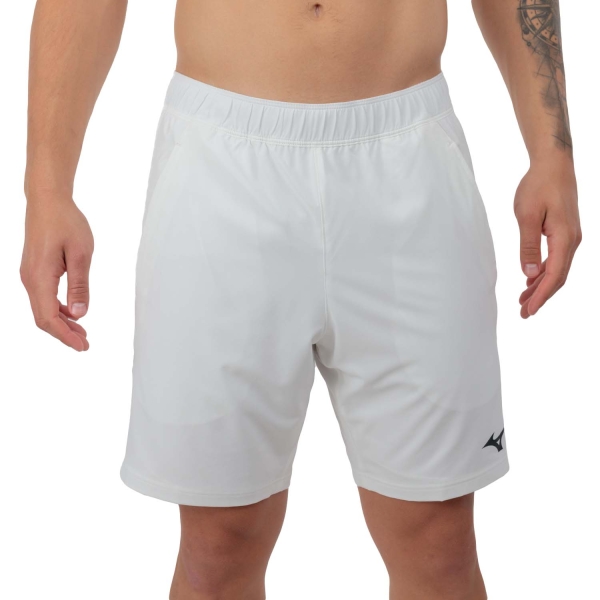 Pantalones Cortos Tenis Hombre Mizuno Flex 8in Shorts  White 62GBB00301