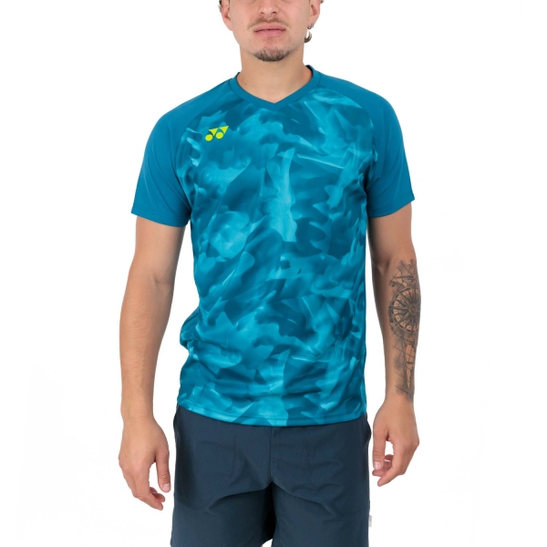 Men's Tennis Shirts Yonex Club Team TShirt  Blue Green YM0033BV