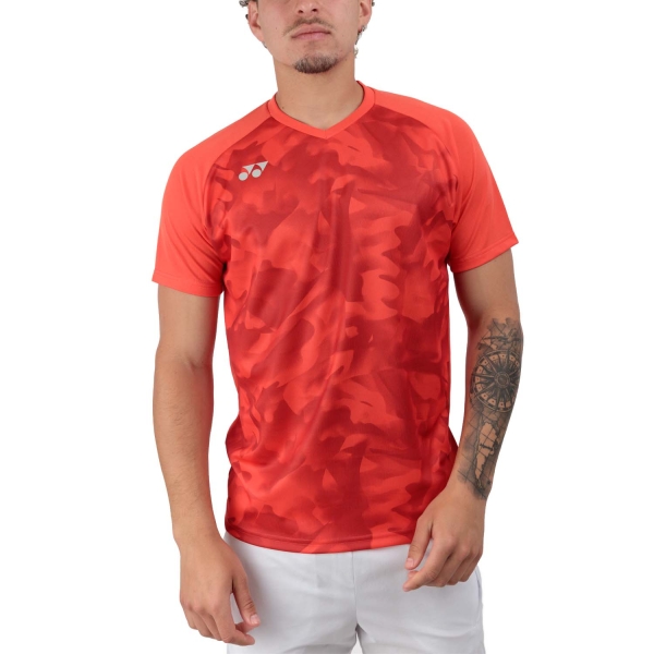 Men's Tennis Shirts Yonex Club Team TShirt  Pearl Red YM0033RP