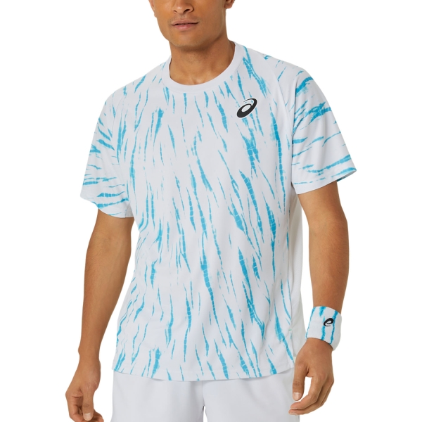 Men's Tennis Shirts Asics Game Logo TShirt  Brilliant White 2041A302100