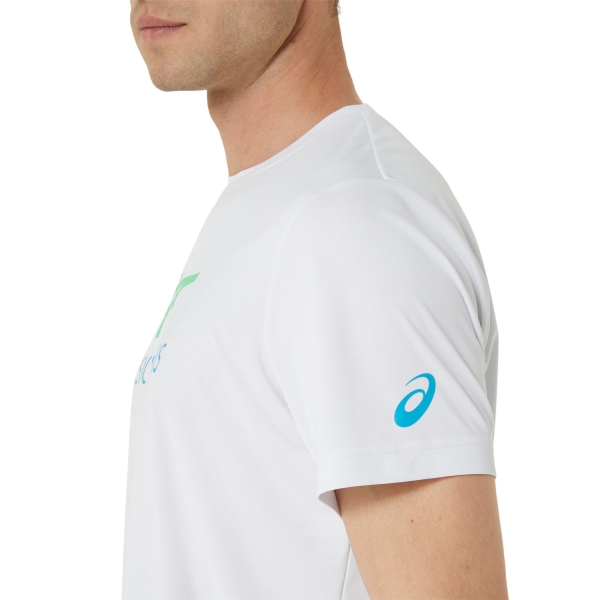 Asics Graphic Camiseta - Brilliant White/New Leaf