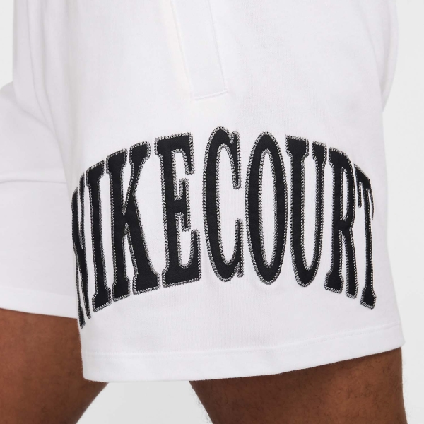 Nike Court Heritage Mid 6in Shorts - White/Black/Flat Pewter