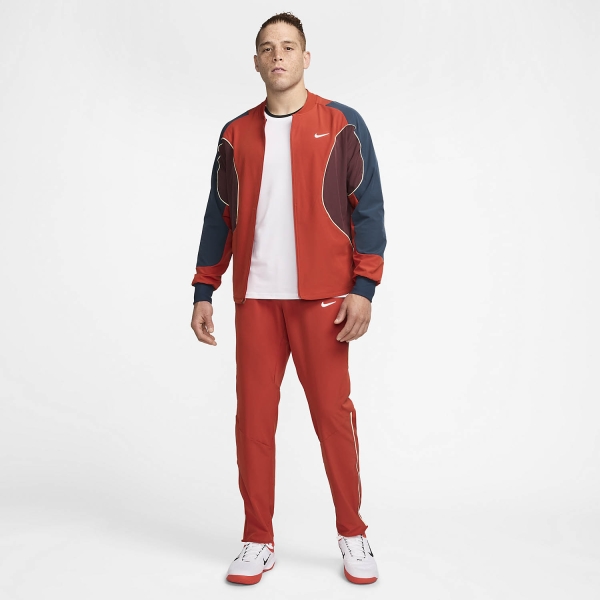 Nike Court Advantage Pants - Dragon Red/Life Lime/White