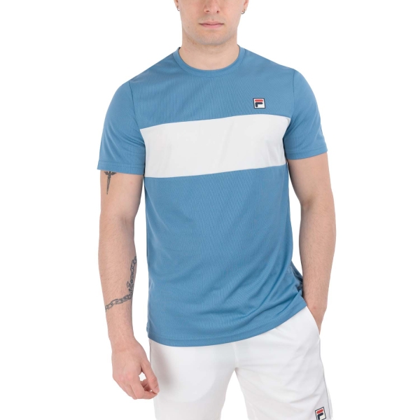 Camisetas de Tenis Hombre Fila Bosse Camiseta  Captains Blue/White Alyssum TFM2423101471