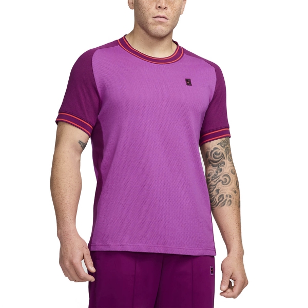 Men's Tennis Shirts Nike Court Heritage Logo TShirt  Hot Fuchsia/Sangria FN0318518