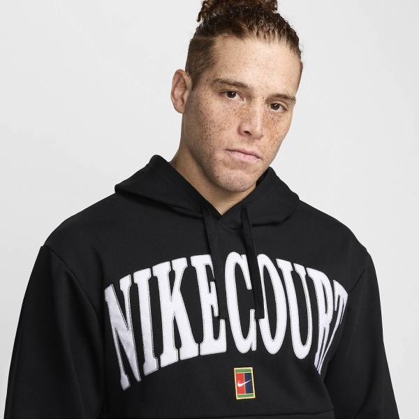 Nike Court Heritage Felpa - Black/White/Flat Pewter