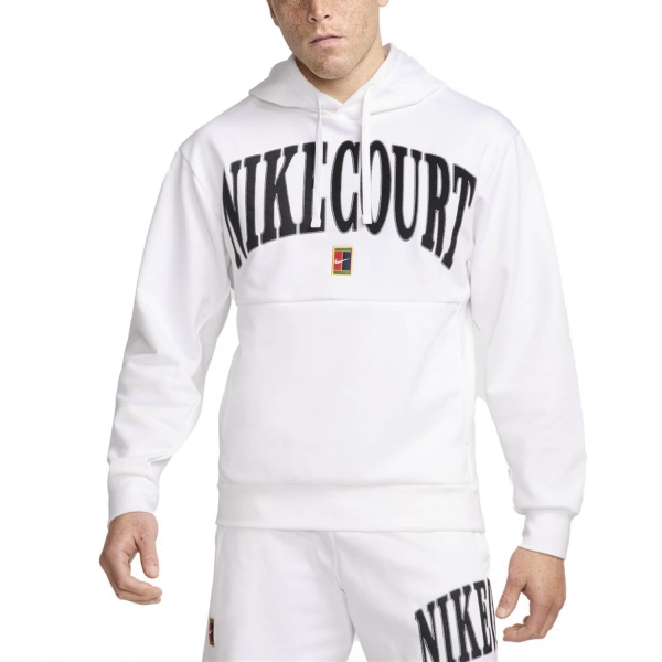 Nike Court Heritage Felpa da Tennis Uomo White Black