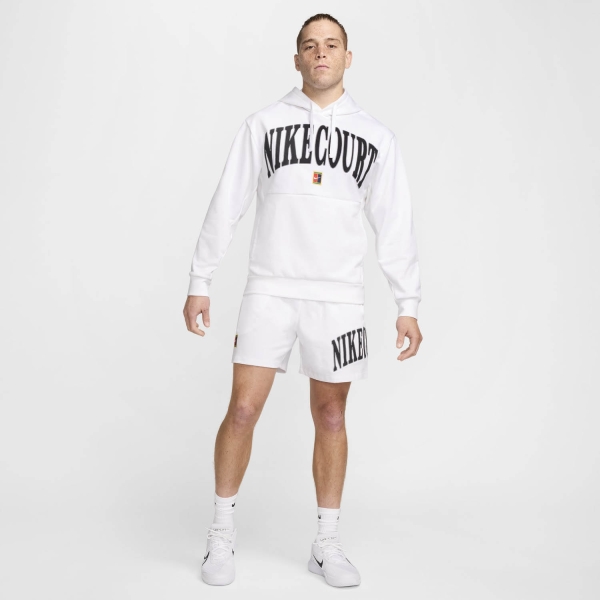 Nike Court Heritage Hoodie - White/Black/Flat Pewter