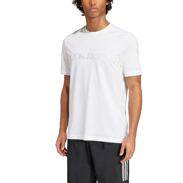 Maglietta Tennis Uomo adidas London Maglietta  White IW0149