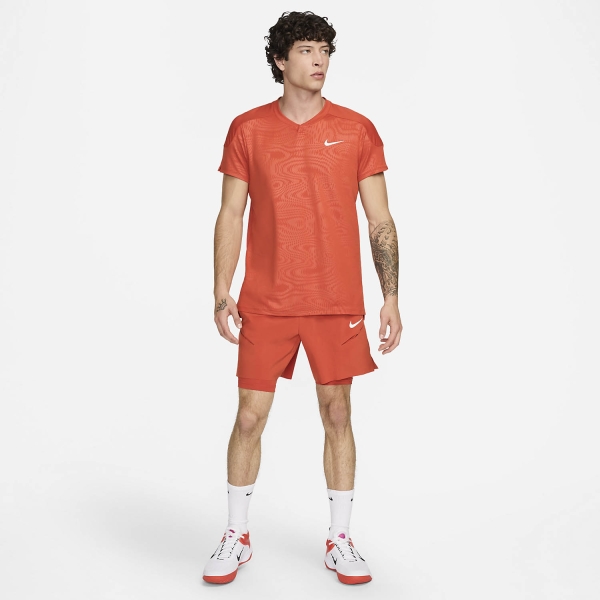 Nike Court Slam Maglietta - Rust Factor/White
