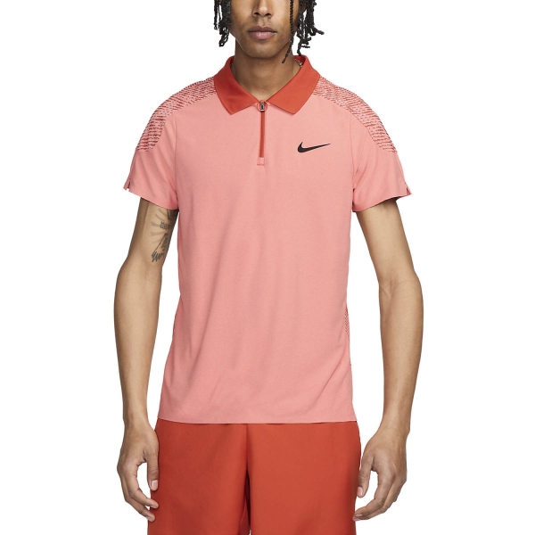 Polo Tennis Uomo Nike Slam Logo Polo  Pink Quartz/Rust Factor/Black FD5244606