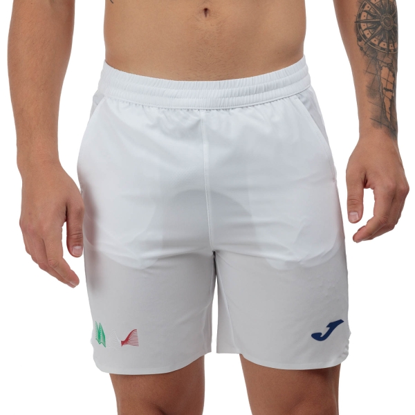 Pantaloncini Tennis Uomo Joma Joma FITP 6.5 Shorts  White  White SW11202B0101