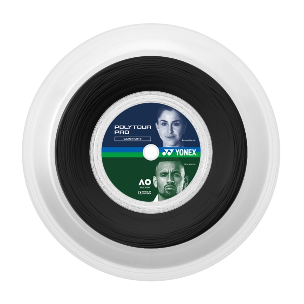 Cordaje Monofilamento Yonex PolyTour Pro 1.30 Bobina 200 m  Black PTGP1302GR