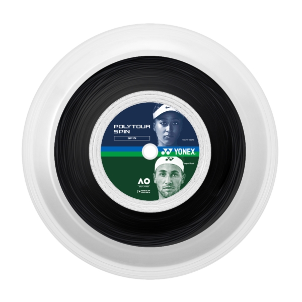 Monofilament String Yonex PolyTour Spin 1.25 200 m Reel  Black PTGSPN2N