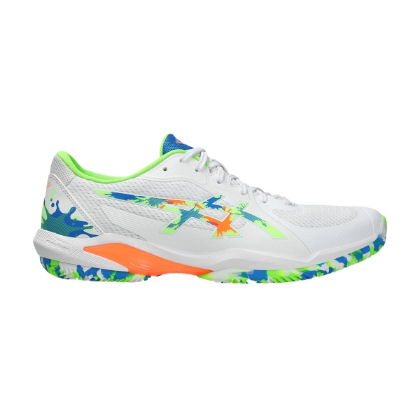 Padel Shoes Asics Solution Swift FF 2 Padel L. E.  White/Green Gecko 1041A497100