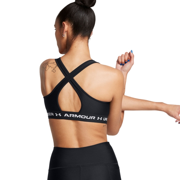 Under Armour Crossback Mid Sports Bra - Black