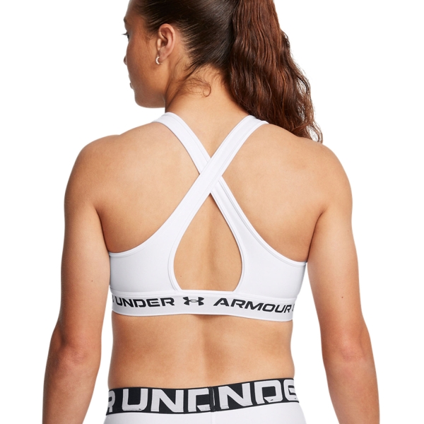 Under Armour Crossback Mid Reggiseno Sportivo - White