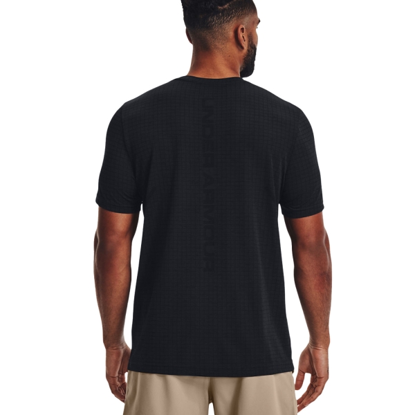 Under Armour Seamless Grid Camiseta - Black/Mod Gray