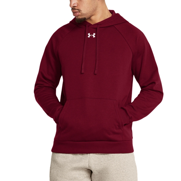 Maglie e Felpe Tennis Uomo Under Armour Rival Fleece Logo Felpa  Cardinal Red 13797570625