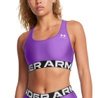 Under Armour HeatGear Authentics Mid Sports Bra - Lavish/White