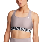 Under Armour HeatGear Authentics Mid Reggiseno Sportivo - Tetra Gray/White
