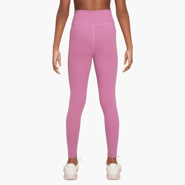 Nike One Swoosh Tights Girl - Magic Flamingo/White