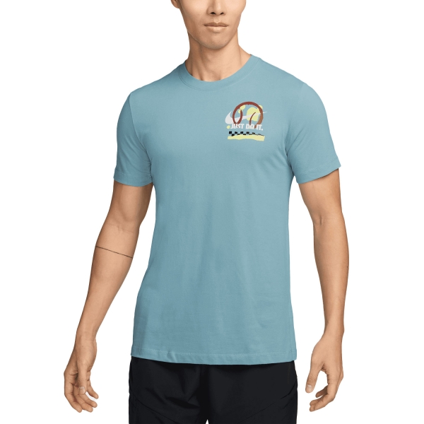 Maglietta Tennis Uomo Nike Nike Court Pro TShirt  Denim Turquoise  Denim Turquoise FZ8111464