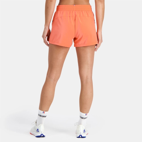 Le Coq Sportif Court 3.5in Shorts - Orange/Black