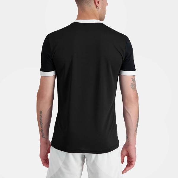 Le Coq Sportif Court Polo - Black/New Optical White