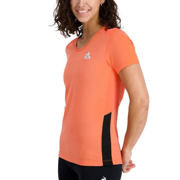 Magliette e Polo Tennis Donna Le Coq Sportif Le Coq Sportif Pro Camiseta  Orange Perf/Black  Orange Perf/Black 2410234