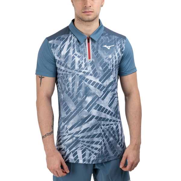 Polo Tennis Uomo Mizuno Mugen Shadow Polo  Blue Mirage 62GAB50220