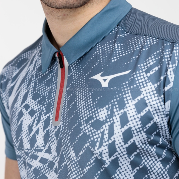 Mizuno Mugen Shadow Men's Tennis Polo - Blue Mirage