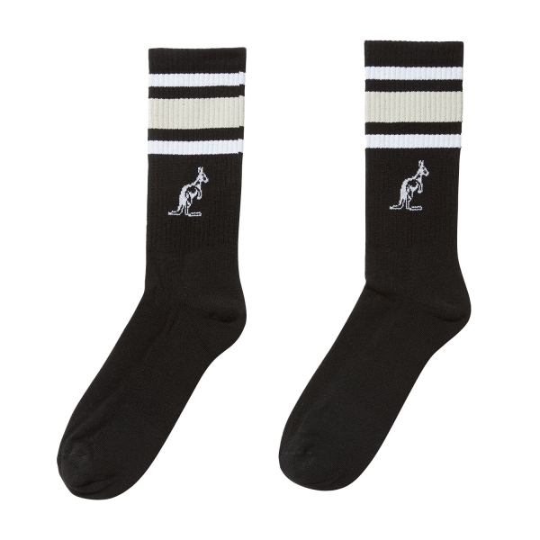 Calze Tennis Australian Australian Stripes Calze  Black/White/Sand  Black/White/Sand TEXCZ0012003M1A