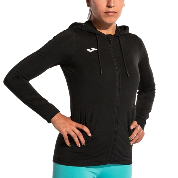 Women's Tennis Shirts and Hoodies Joma Sculpture II Hoodie  Black 901861.100