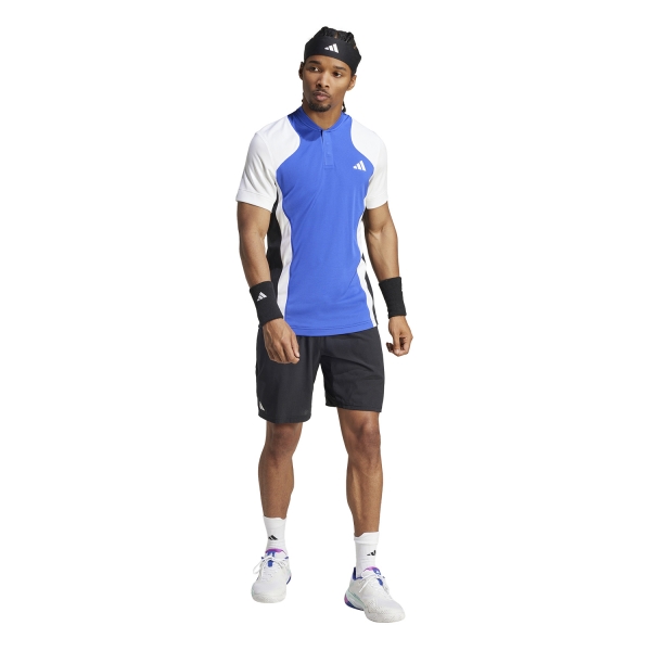 adidas FreeLift Pro Logo Polo - Lucid Blue/White/Black