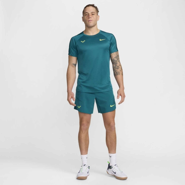 Nike Rafa Challenger Maglietta - Geode Teal/Volt